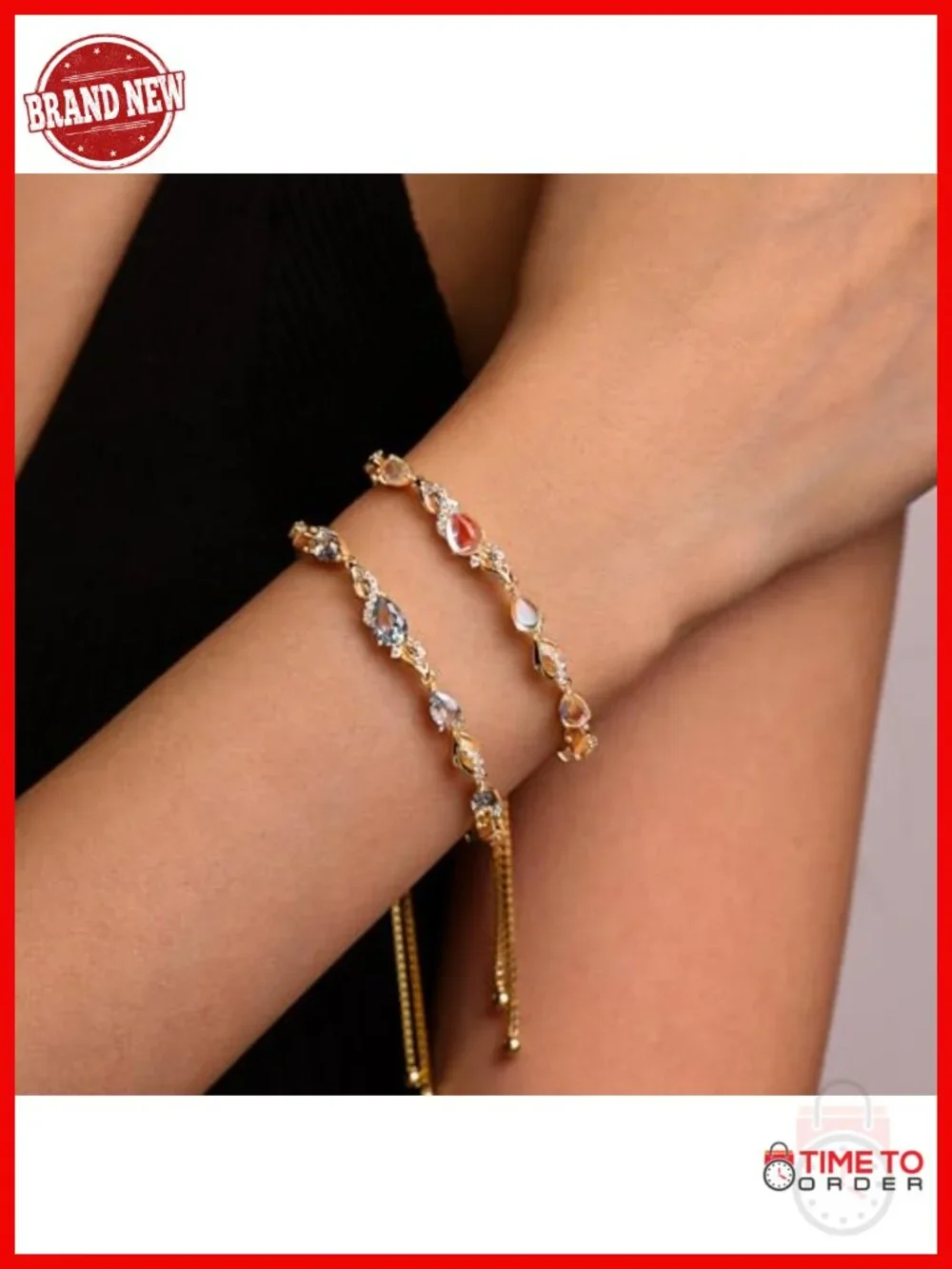 14K Gold Plated Sterling Silver Adjustable Slider Tennis Bracelet Ruby Gemstone